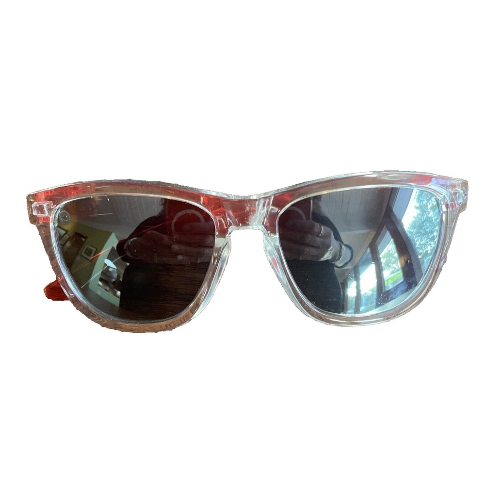 Knockaround Sunglasses - "Premiums"- Clear/Red Mirrored Lens